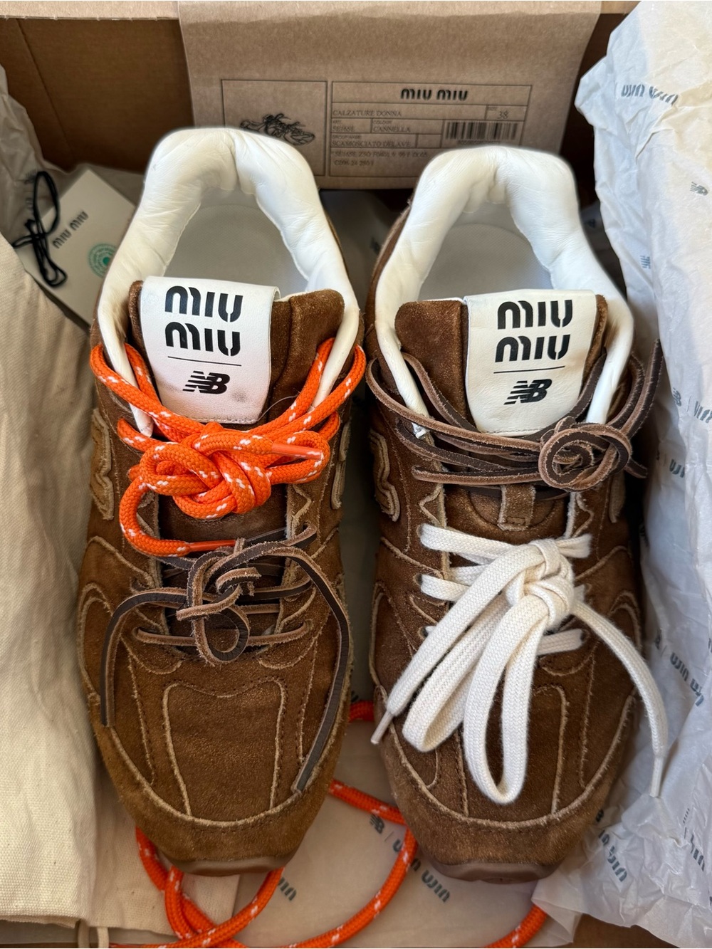 AUTHENTIC!!! Miu Miu X New Balance 530 SL suede sneakers. Retail $1,290.